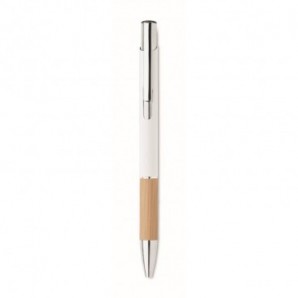 Bolígrafo aluminio con bambú