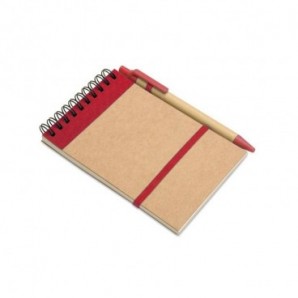 Libreta A6 papel reciclado de bolsillo Rojo