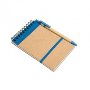 Libreta A6 papel reciclado de bolsillo Azul