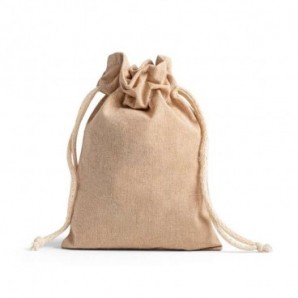Bolsa de regalo en algódón con cordón Natural