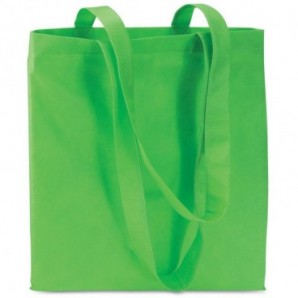 Bolsa de la compra non woven asas largas Verde