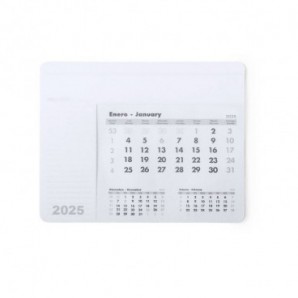 Alfombrilla de PVC con calendario de papel 2020 Blanco