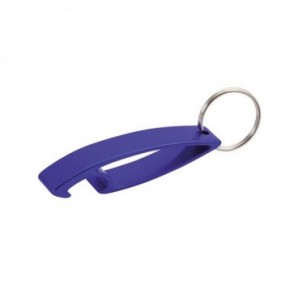 Llavero de aluminio con abrebotellas Lenis Azul real