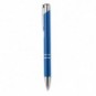 Bolígrafo pulsador anodizado Azul real