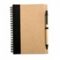 Libreta papel reciclado y Bolígrafo Negro