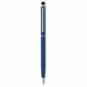 Bolígrafo en aluminio brillante con puntero Azul