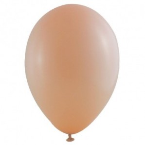 Pack globos de 25 cm + varillas + inflador manual Melocotón