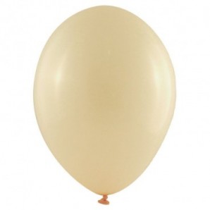 Pack globos de 25 cm + varillas + inflador manual Vainilla