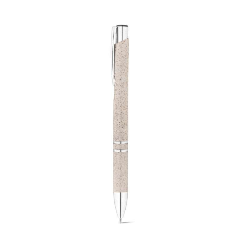 Bolígrafo en fibra de paja de trigo y ABS Natural claro