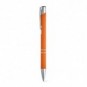 Bolígrafo de aluminio con acabado de goma Naranja
