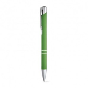 Bolígrafo de aluminio con acabado de goma Verde claro