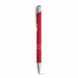 Bolígrafo de aluminio con acabado de goma Rojo