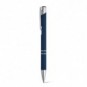 Bolígrafo de aluminio con acabado de goma Azul