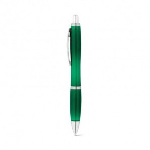 Bolígrafo de rPET clip metálico Verde
