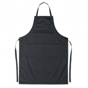 Delantal de cocina ajustable con bolsillos Negro