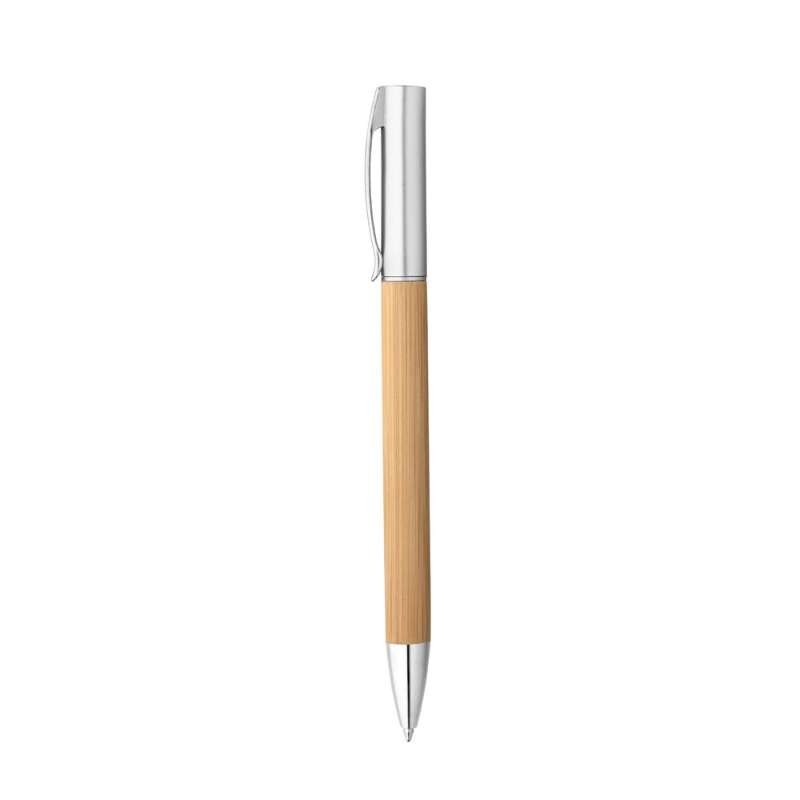 Bolígrafo ABS y bambú metalizado Natural