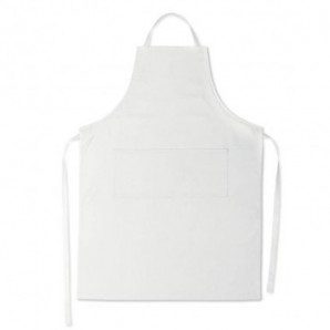 Delantal de cocina ajustable con bolsillos Blanco