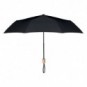 Paraguas plegable mango madera Negro