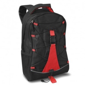 Mochila bicolor en poliéster Rojo