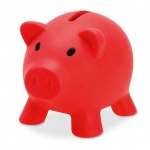 Hucha de cerdito Rojo