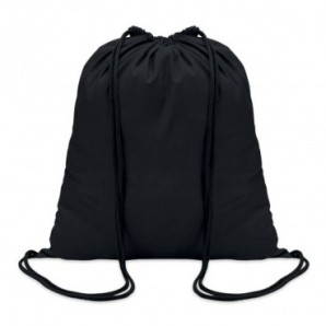 Mochila de cuerdas de algodón Negro