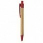 Bolígrafo de bambú y paja de trigo Rojo