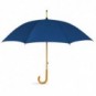 Paraguas automático con mango de madera Azul