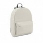 Mochila en poliéster con bolsillo frontal Beige