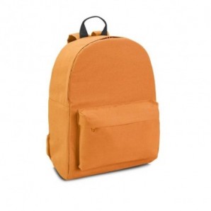 Mochila en poliéster con bolsillo frontal Naranja
