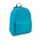 Mochila en poliéster con bolsillo frontal Azul claro