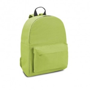 Mochila en poliéster con bolsillo frontal Verde claro