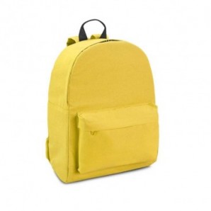 Mochila en poliéster con bolsillo frontal Amarillo
