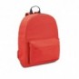 Mochila en poliéster con bolsillo frontal Rojo