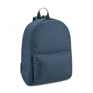 Mochila en poliéster con bolsillo frontal Azul