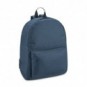Mochila en poliéster con bolsillo frontal Azul