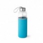 Botella deportiva con cinta y funda Azul claro