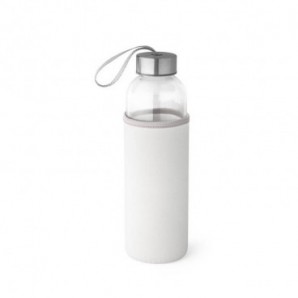 Botella deportiva con cinta y funda Blanco