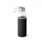 Botella deportiva con cinta y funda Negro