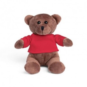 Peluche osito con camiseta Rojo