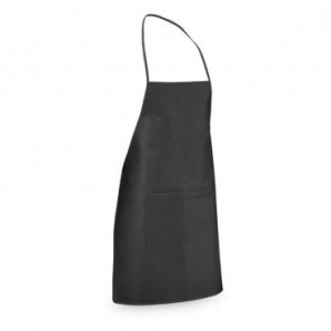 Delantal non woven con bolsillo Negro