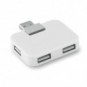 Hub USB 4 puertos de plástico Blanco