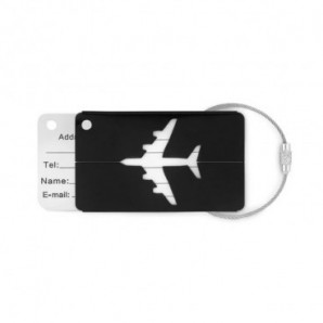 Identificador maleta aluminio Negro
