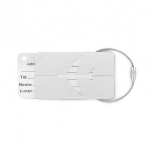 Identificador maleta aluminio Plateado mate