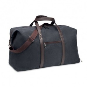 Bolsa de viaje en canvas lavado Negro