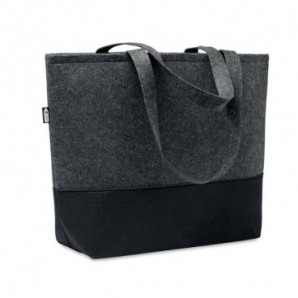 Bolsa compras de fieltro RPET Gris oscuro