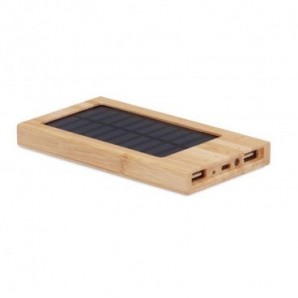 Power bank solar de bambú de 4000 mAh Madera