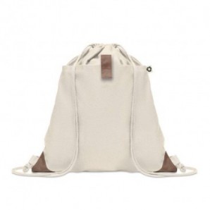 Bolsa cuerdas algodón reciclado 220 gr Beige