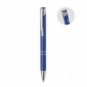 Bolígrafo con pulsador aluminio reciclado Azul real