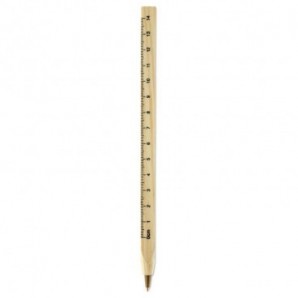 Bolígrafo de madera con regla Madera