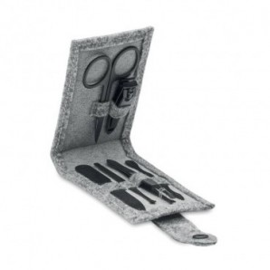 Set manicura 6 pc fieltro RPET Gris